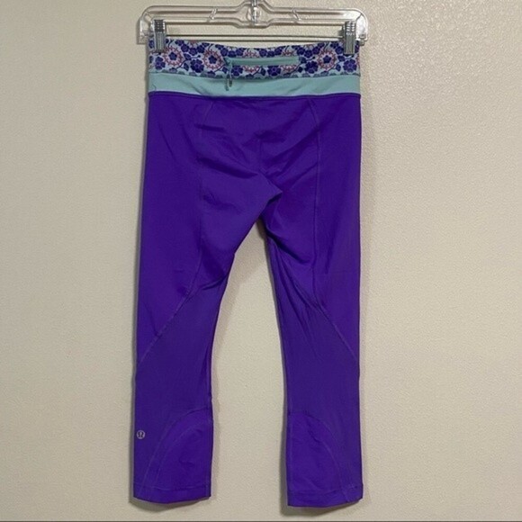 Lululemon Leggings Womens size 4 Purple Run Inspire Crop Leggings - Picture 5 of 10